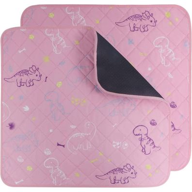 Ieuumler 2 Stück Welpenunterlagen Waschbar für Hunde Rosa 60 * 60cm