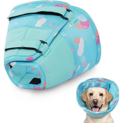 Hjumarayan Leckschutz Halskrause Hund Verstellbar Wasserdicht Blau S