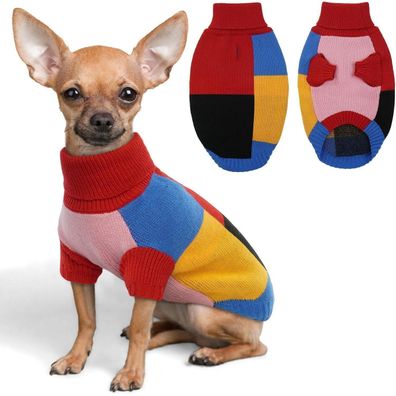 Hundepullover Vintage Hunde Pullover Warm XS Rot mit Beinen