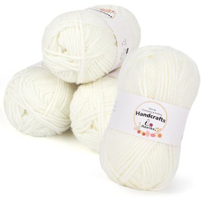 Aeelike 200g Häkelgarn Baumwolle Amigurumi-Set 5Ply für Socken, Mützen, Schals