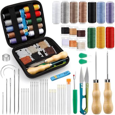 59-teiliges Leder-Nähset Nähwerkzeug-Set DIY-Lederhandwerk