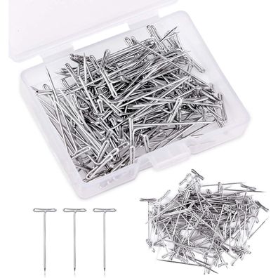 100 Stücke 27mm T-Form Perücke Nadeln Set mit Aufbewahrungsbox