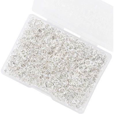 1200 Stücke Edelstahl Spaltringe Schmuck DIY Set mit Box