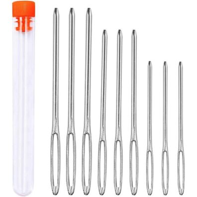 9er Set Große Augen Nadeln für Leder Handwerk Nähen Stickerei