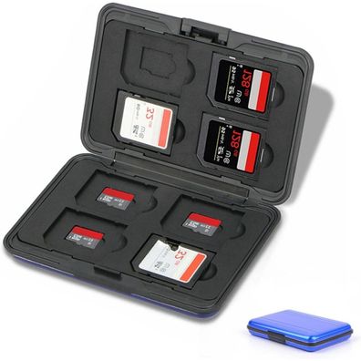 Speicherkarten Tasche Wasserdicht für 8 SD 8 TF Karten Blau