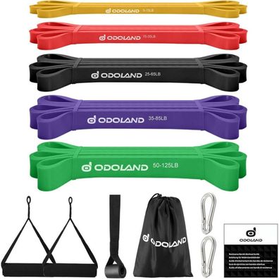 Fitnessbänder Set 5X Widerstandsbänder Klimmzugband Expander Türanker