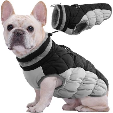 Wasserdichter Hundemantel Winterjacke für Hunde XS Schwarz