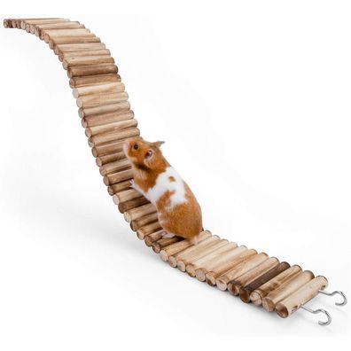 Holz Hängebrücke Spielzeug für Hamster Mäuse Gerbils 65cm