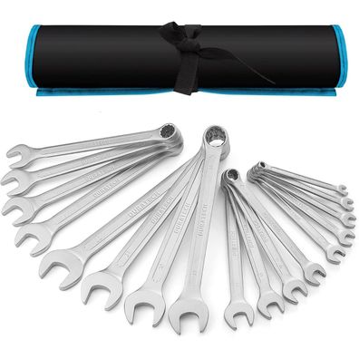 Ringmaulschlüssel Set 17-teilig SW 6-22mm DIN 3113 Chrom-Vanadium-Stahl