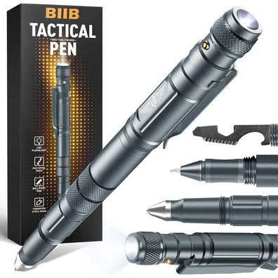 BIIB Geschenke Männer Taktischer Stift LED multifunktion Stift