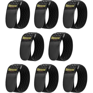 Elastische Gurtbänder 30x5cm Klettverschluss 8er-Pack für Kabel Organisation