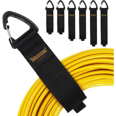 Klettband mit Öse und dreieckiger Schnalle für Kabel, Drähte, Seile, Schläuche