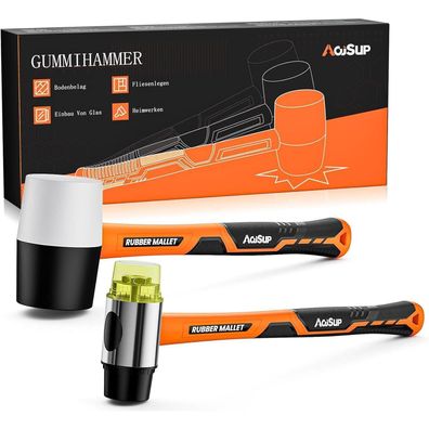 AojSup Gummihammer Schwarz Weiß Allround Groß Indoor Outdoor 50mm