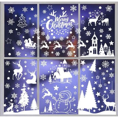 MIUTME 145 Weihnachts-Fensteraufkleber Schneeflocke Rentier SantaMouseListener