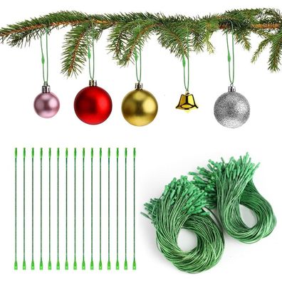 200 Weihnachtsbaumschmuck Haken Christbaumkugel Aufhänger Grün