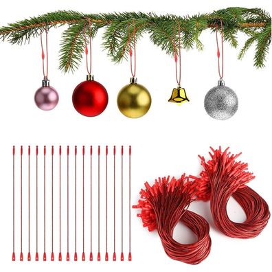 Weihnachtsbaumhaken 200 Stk. Christbaumschmuck Kugelhaken Rot