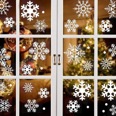 Weihnachts Schneeflocken Fensterbilder 96 Statisch Wiederverwendbar PVC