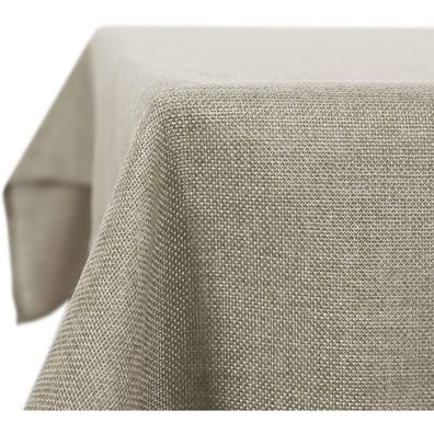 Deconovo Tischdecke Leinenoptik Wasserabweisend 130x200 cm Polyester