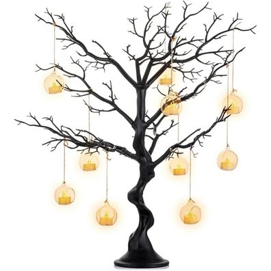 Künstlicher Deko Baum Wunschbaum Weihnachtsbaum für Hochzeit Party 75cm Schwarz