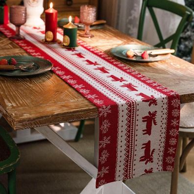 Weihnachtsdeko Innen Tischläufer Deko Christmas 33×180cm Festlich
