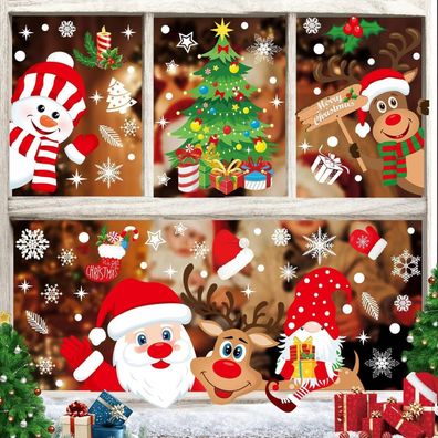 Baynetin Weihnachten Fenstersticker Doppelseitige PVC Aufkleber 267 Stück