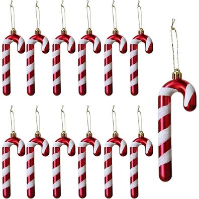Zuckerstangen Weihnachtsbaumschmuck 12pcs Hängende Weihnachtsdeko Ornamente