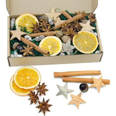 52 StüCk Weihnachtsdeko Adventskranz Deko Set Natur Bastelset Kreative