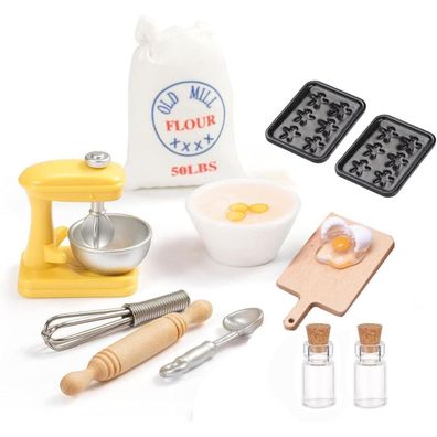 Miniatur Wichtel Zubehör Backset für Wichteltür Weihnachten 12tlg