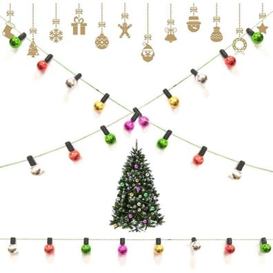 NETUME Puppenhaus Zubehör 45 cm Miniatur Wichtel Lichterkette Weihnachten Mini