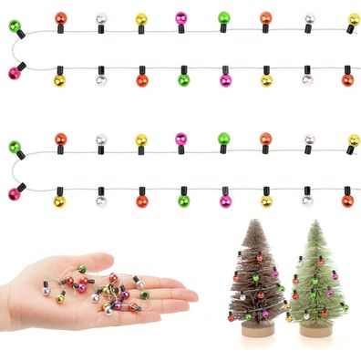 2 Stücke Wichtel Miniatur Lichterkette 90cm für Weihnachtsdeko & Puppenhaus