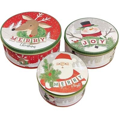 Weihnachtsdosen Nostalgische Keksdose Metall Gebäckdose Plätzchendosen Set