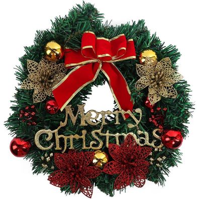 Weihnachtskranz 30cm Türkranz Weihnachtsgirlande Girlande Geschenkkugeln Stern