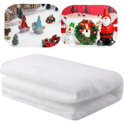 Asopfyum Schneedecke Deko Weiß Kunstschnee Matte 80x300cm