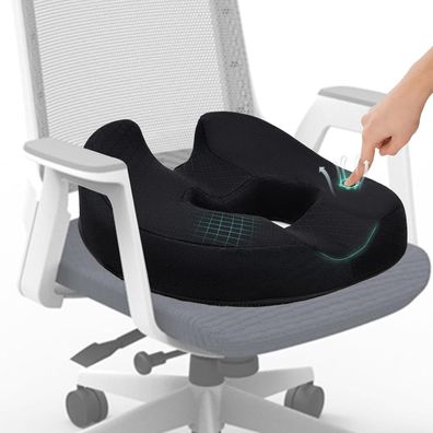 Orthopädisches Sitzkissen Donut Schwarz 39.5 * 44.5 * 14cm - Standard