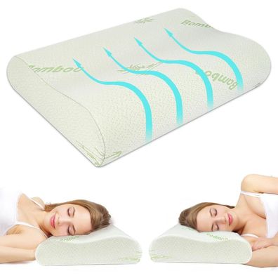 Memory Schaum Schlafkissen, Orthopädisches Nackenstützkissen, Beige