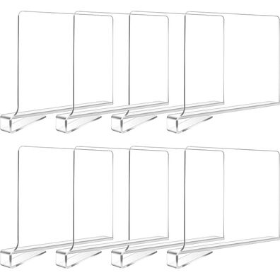 8er Pack Transparente Acryl-Regalteiler verstellbarer Kleiderorganisator