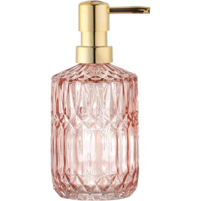 YunNasi Seifenspender Glas Nachfüllbar Rosa für Bad Küche