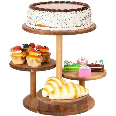 Etagere Cupcake Ständer Holz 4 Etagen Geburtstag Hochzeit Party MDP04A