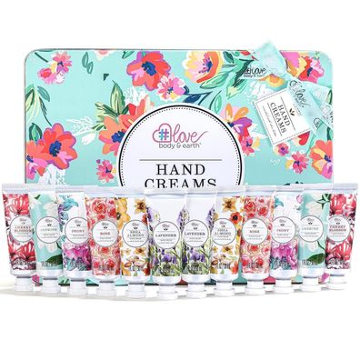 12-tlg. Handcreme Set, Geschenk Frauen, Arganöl, Pflege, Tiefenbefeuchtung