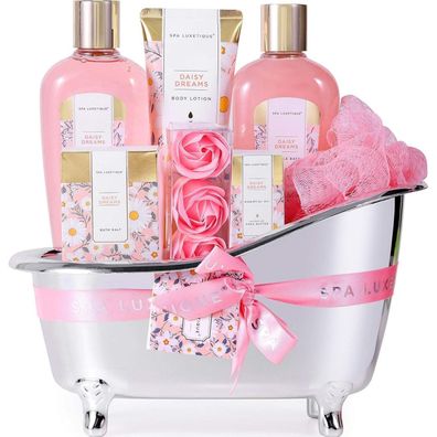 Luxetique Spa-Geschenkset 8-teilig Gänseblümchen Bad Geschenkset