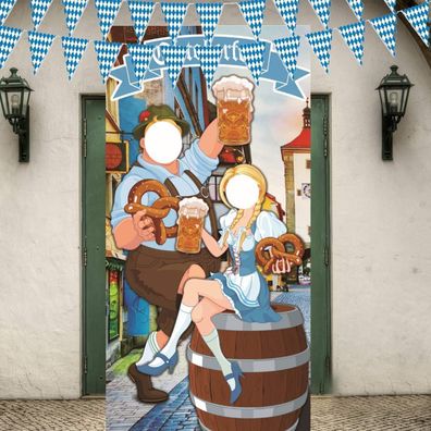 Oktoberfest Deko Foto Banner Set Bayerische Party Bierfest Dekoration 180 x 90