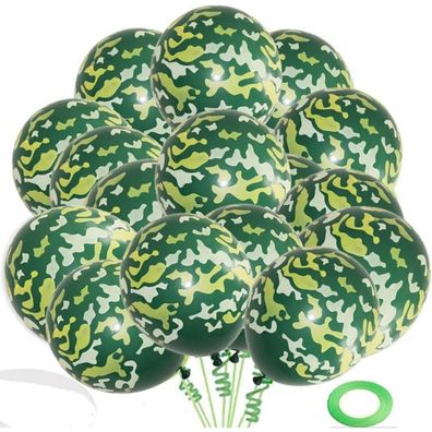 70 Stück Latex Camo Ballons Militär Jagd Party 30,5 cm Finypa