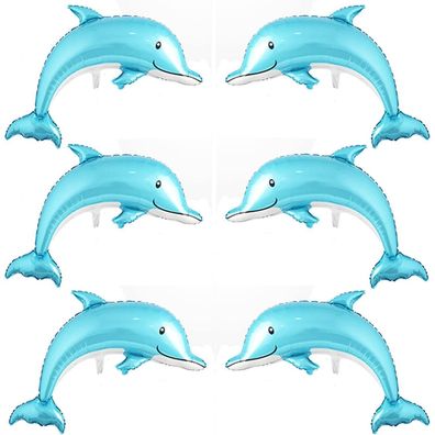 6 Stück Riesige Delfin Luftballons 117 cm Unter dem Meer Party Dekorationen