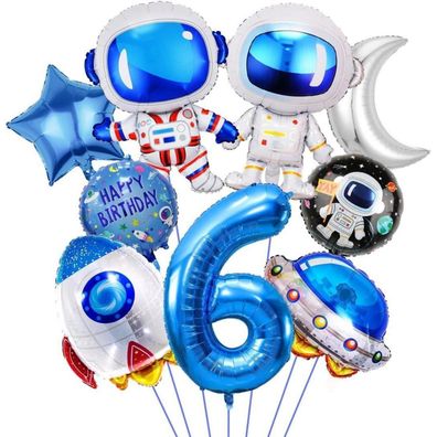 Astronauten Weltraum Geburtstag Deko 6 Jahre Rakete Party Luftballons Jungen