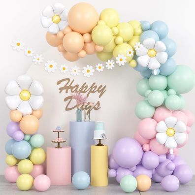 Gänseblümchen Geburtstag Luftballons Party Set Folienballons Girlande Banner