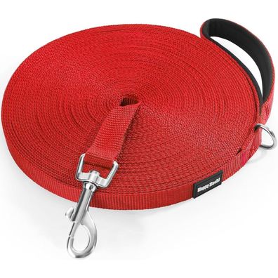 Schleppleine für Hunde 20m Nylon Hundeleine Robust Wetterfest D-Karabiner
