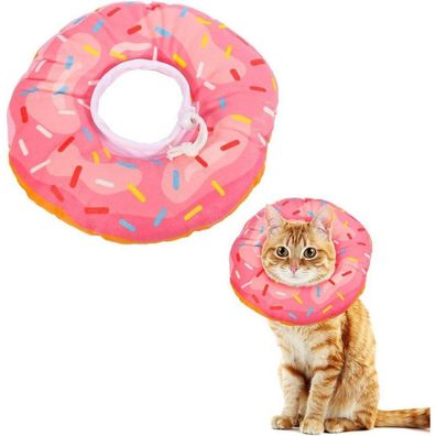 Xinzistar Halskrause Katzen Schutzkragen Rosa Donut weich einstellbar