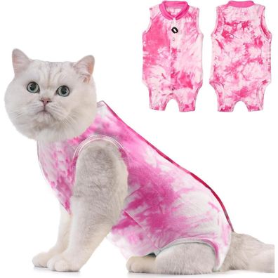 Avont Katzenbody Erholungsanzug Recovery Kastration Suit S-Tiedye Rosa