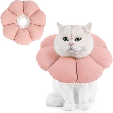 Avont Halskrause Katze Einstellbar Leckschutz Kragen Hund Nach OP -L|Pink Rose