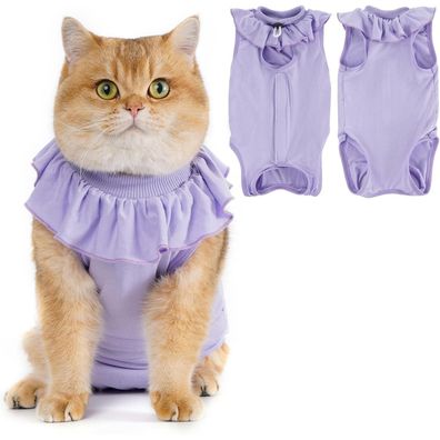Katzenbody nach OP Erholungsanzug Recovery Suit M-Lilac